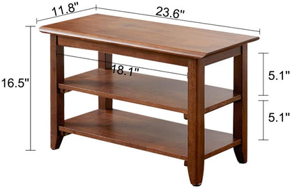Benches: 3 Tier Wooden Storage Bench