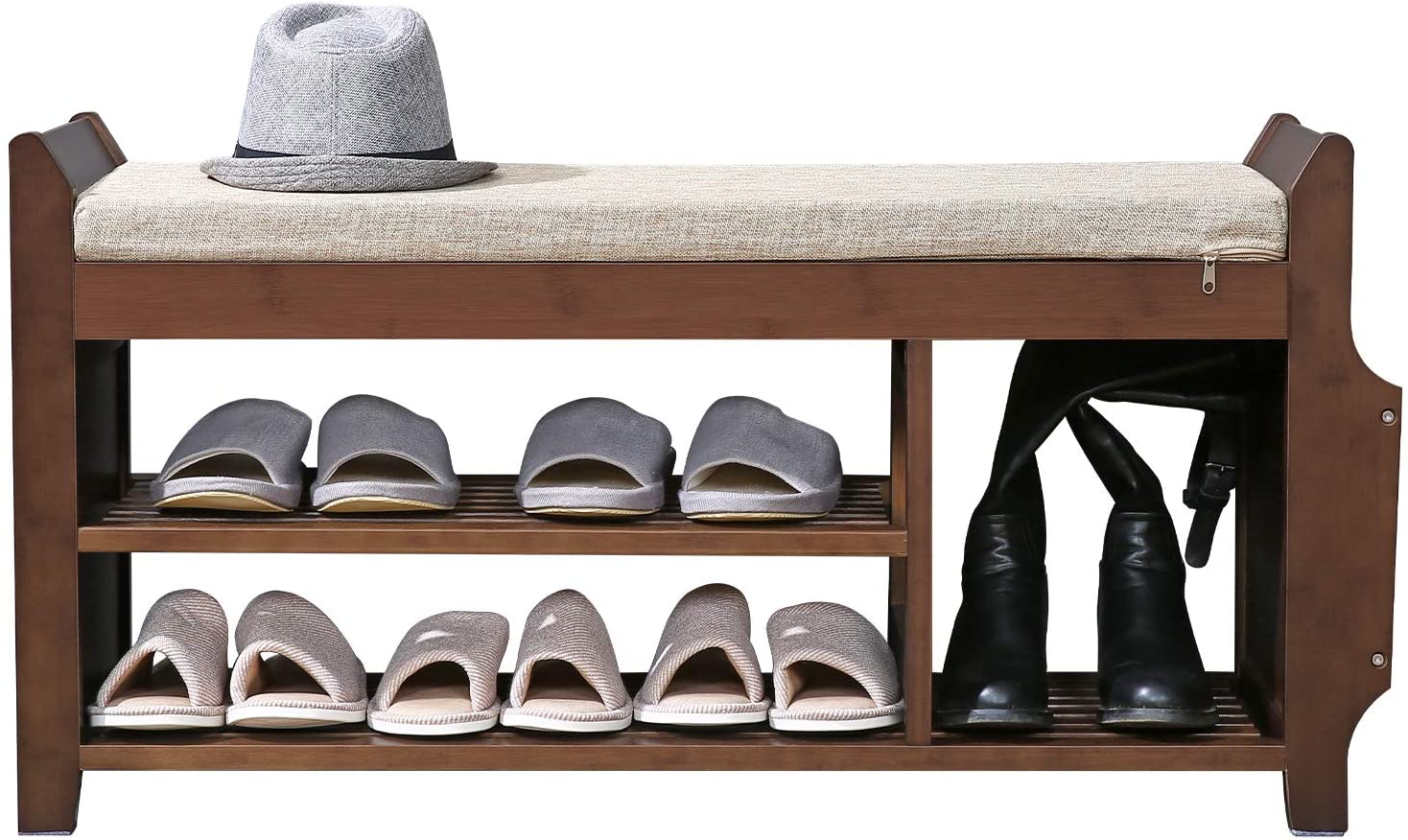 Benches : Bench Shoe Rack  Organizer with Storage Basket Side Drawer