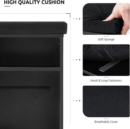 Benches Bench for Entryway, Bedroom, Living Room, Mudroom (Black) -1