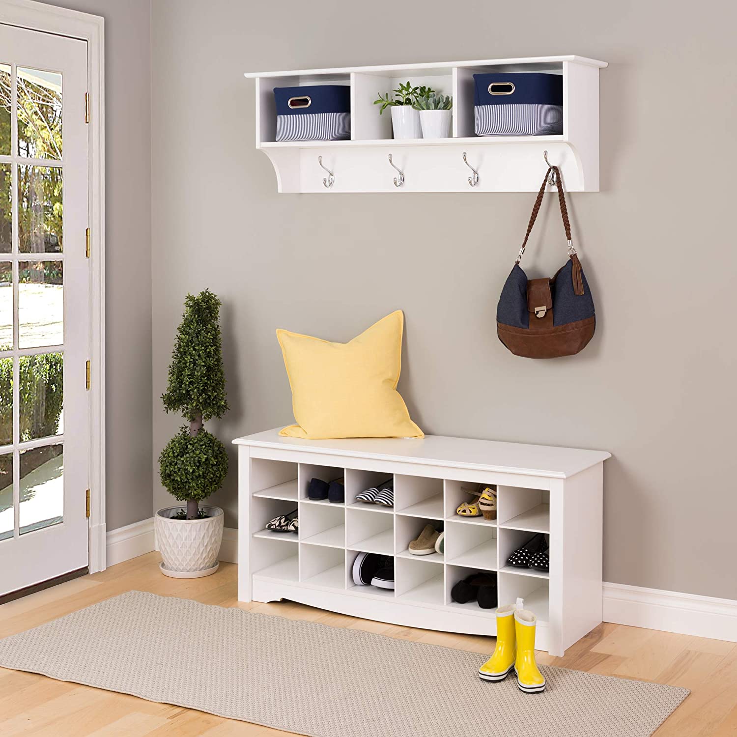 Benches: Entryway Shoe Cubicle Bench