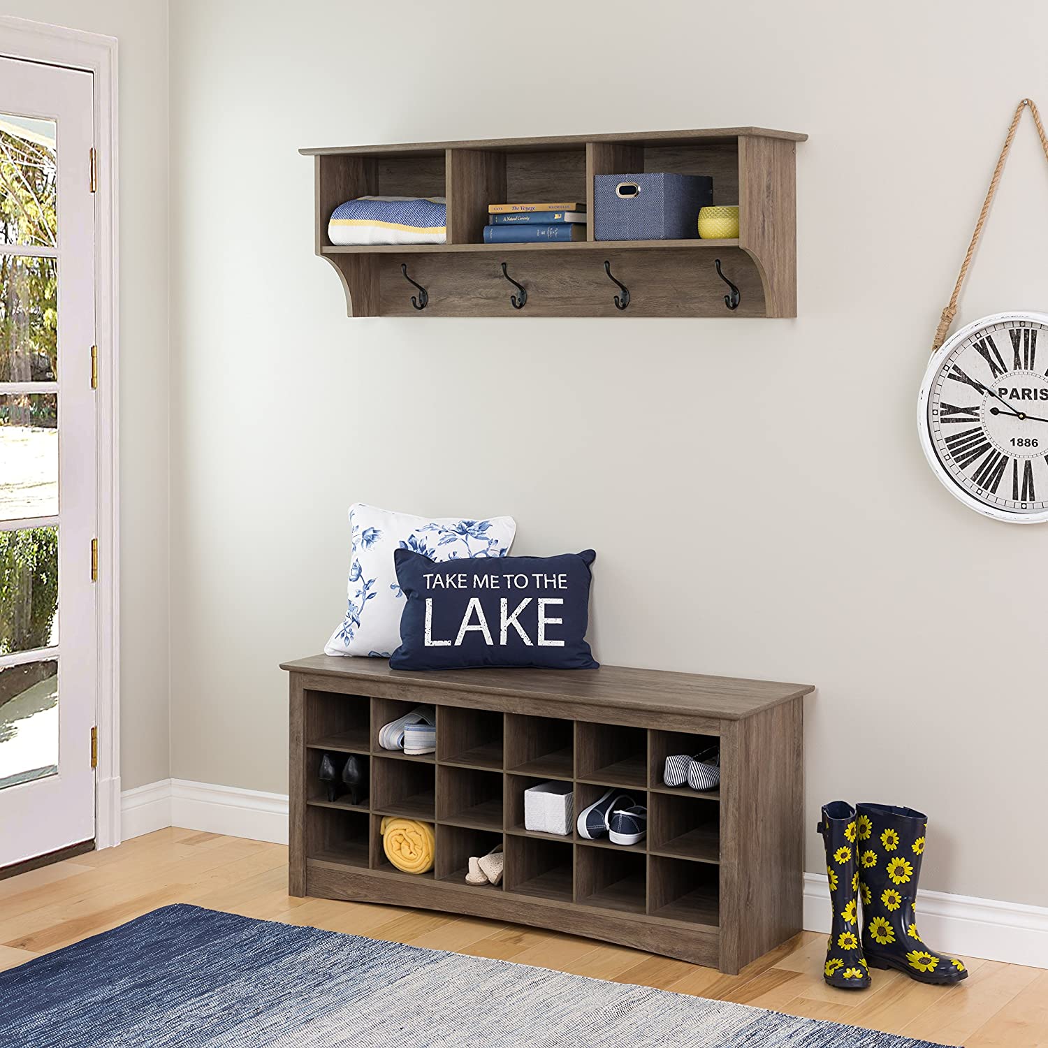 Benches: Entryway Shoe Cubicle Bench