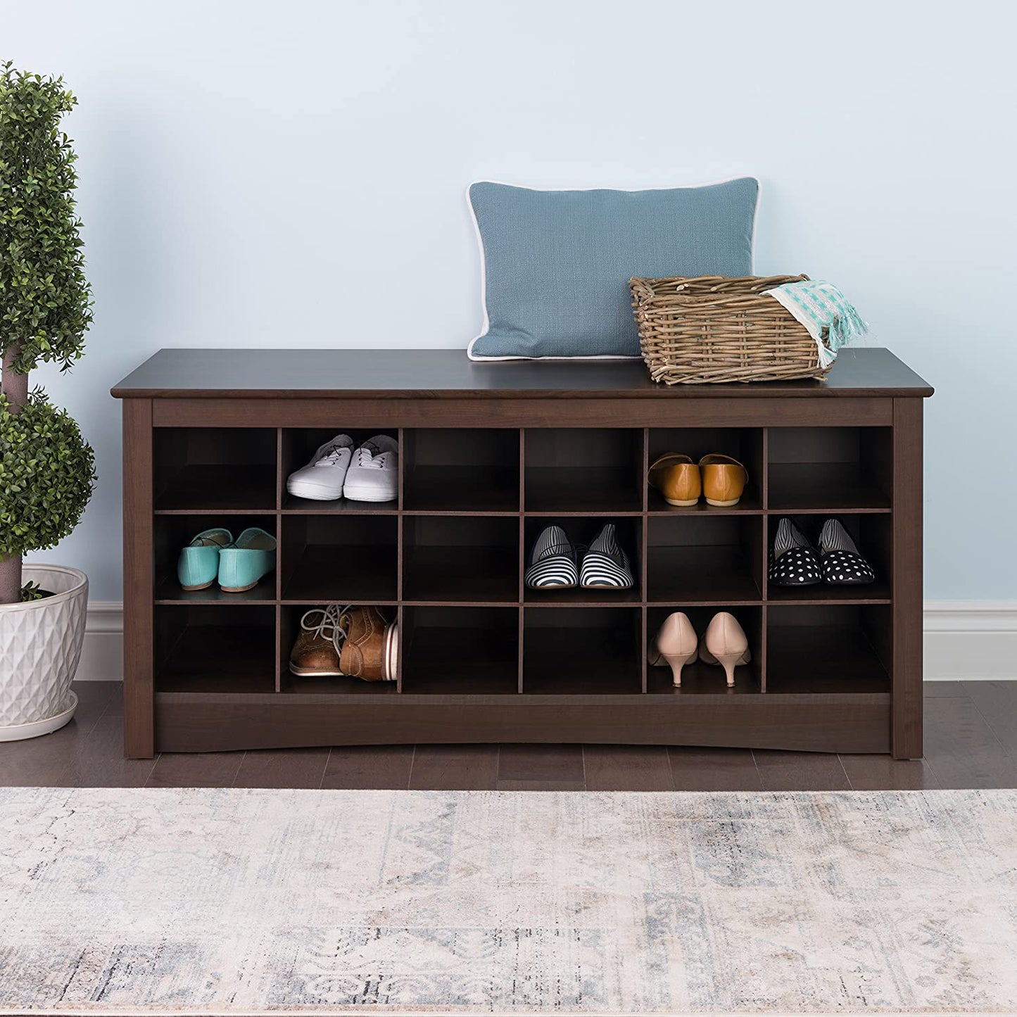 Benches: Entryway Shoe Cubicle Bench