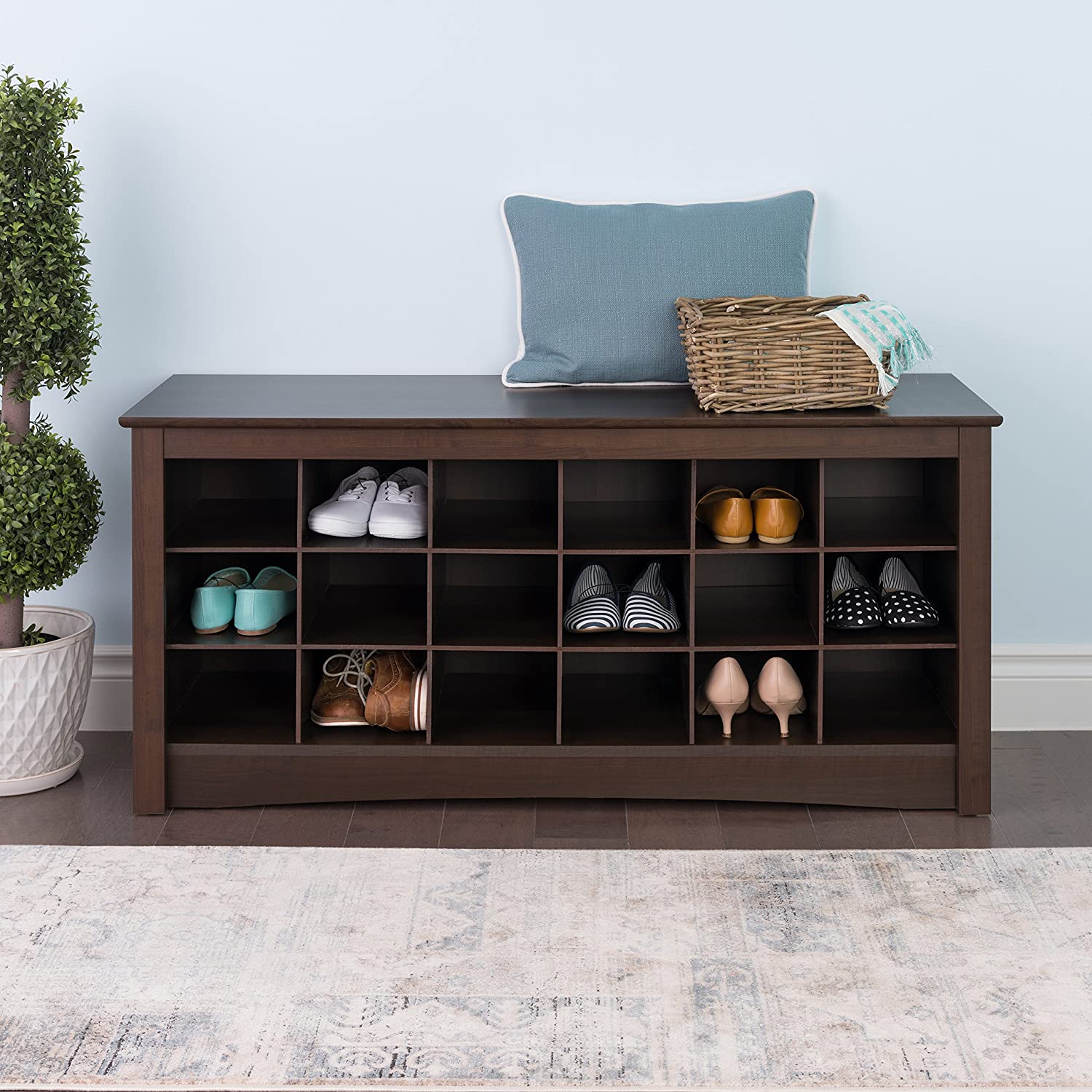 Benches: Entryway Shoe Cubicle Bench