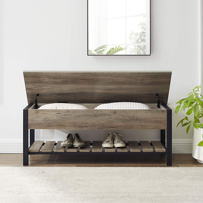 Benches: Lift Top Entry Bench with Bottom Rack