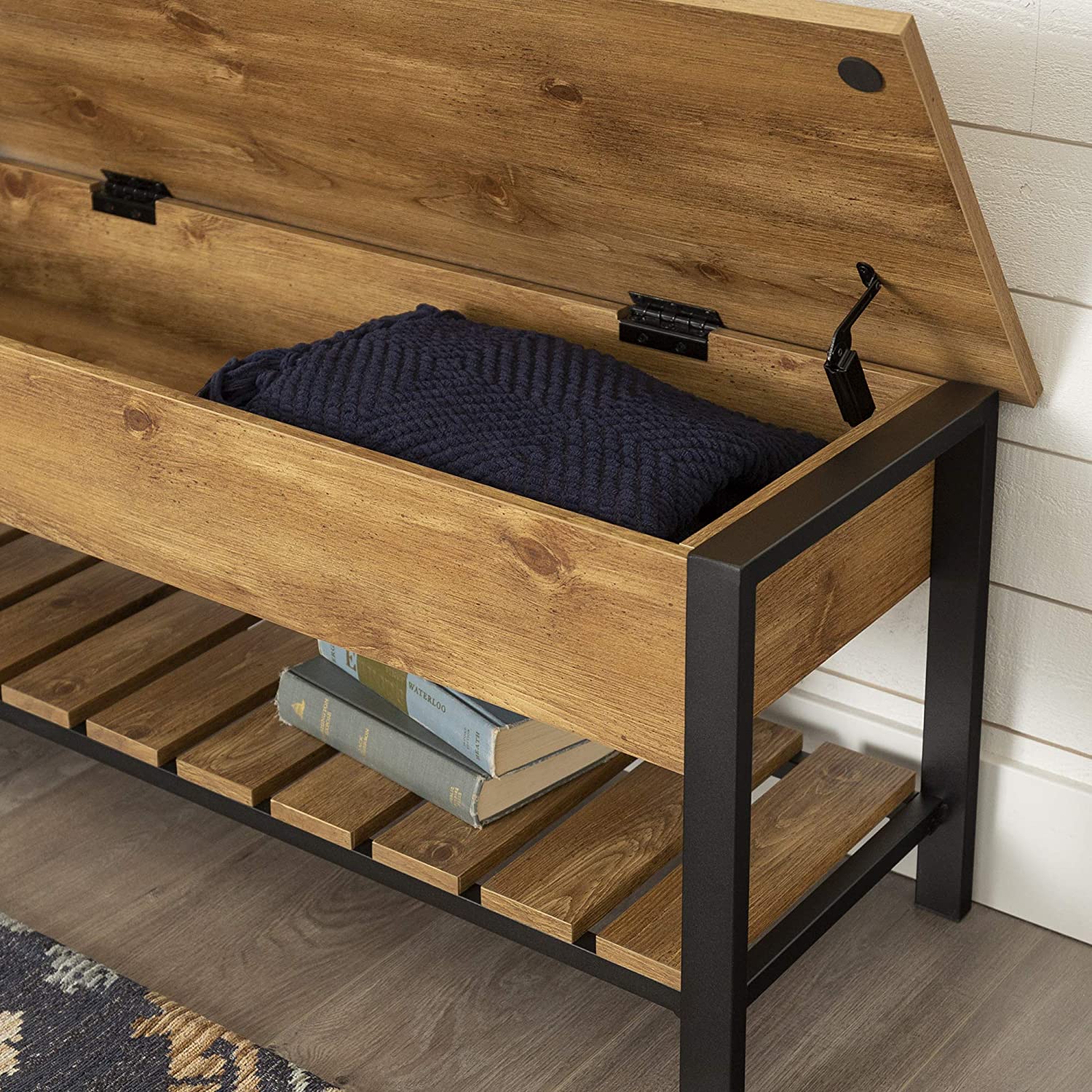 Benches: Lift Top Entry Bench with Bottom Rack