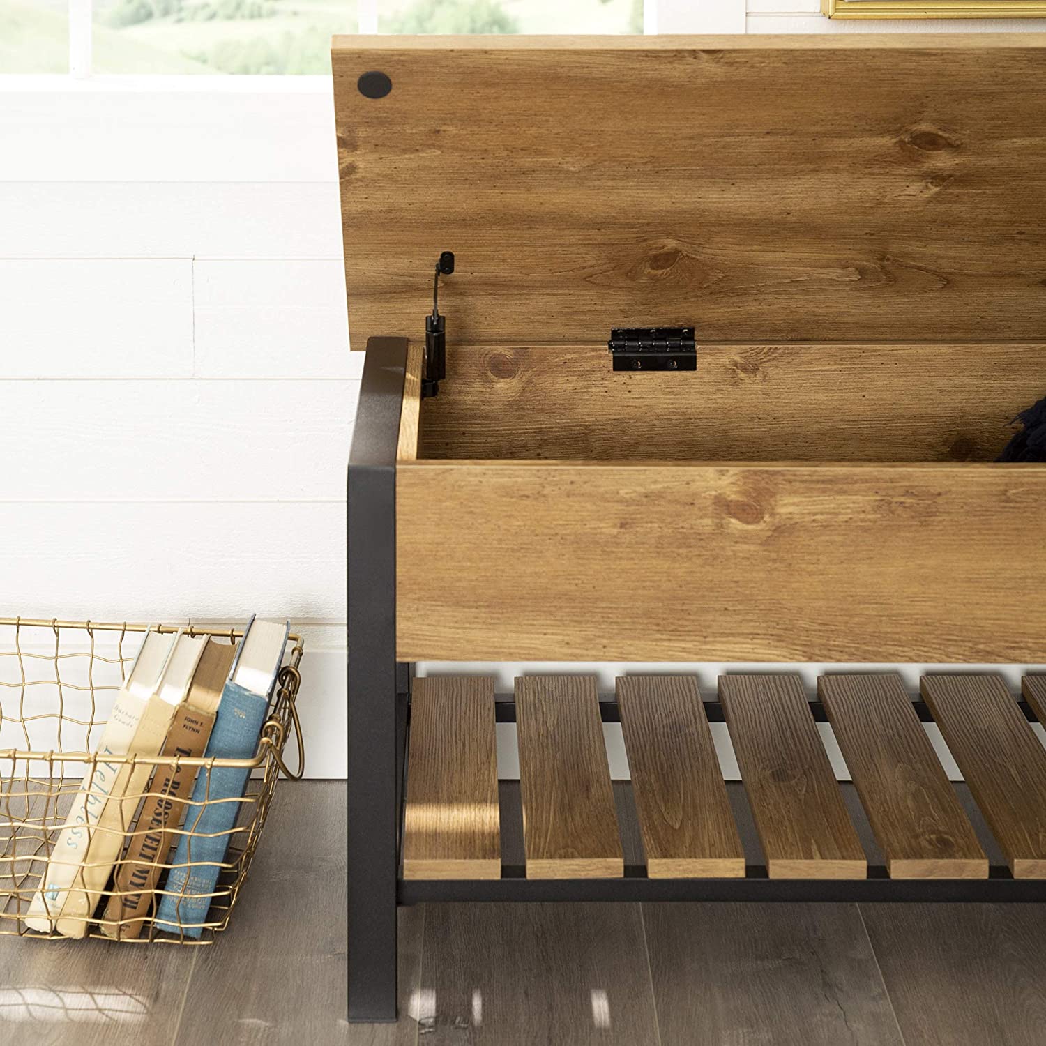 Benches: Lift Top Entry Bench with Bottom Rack