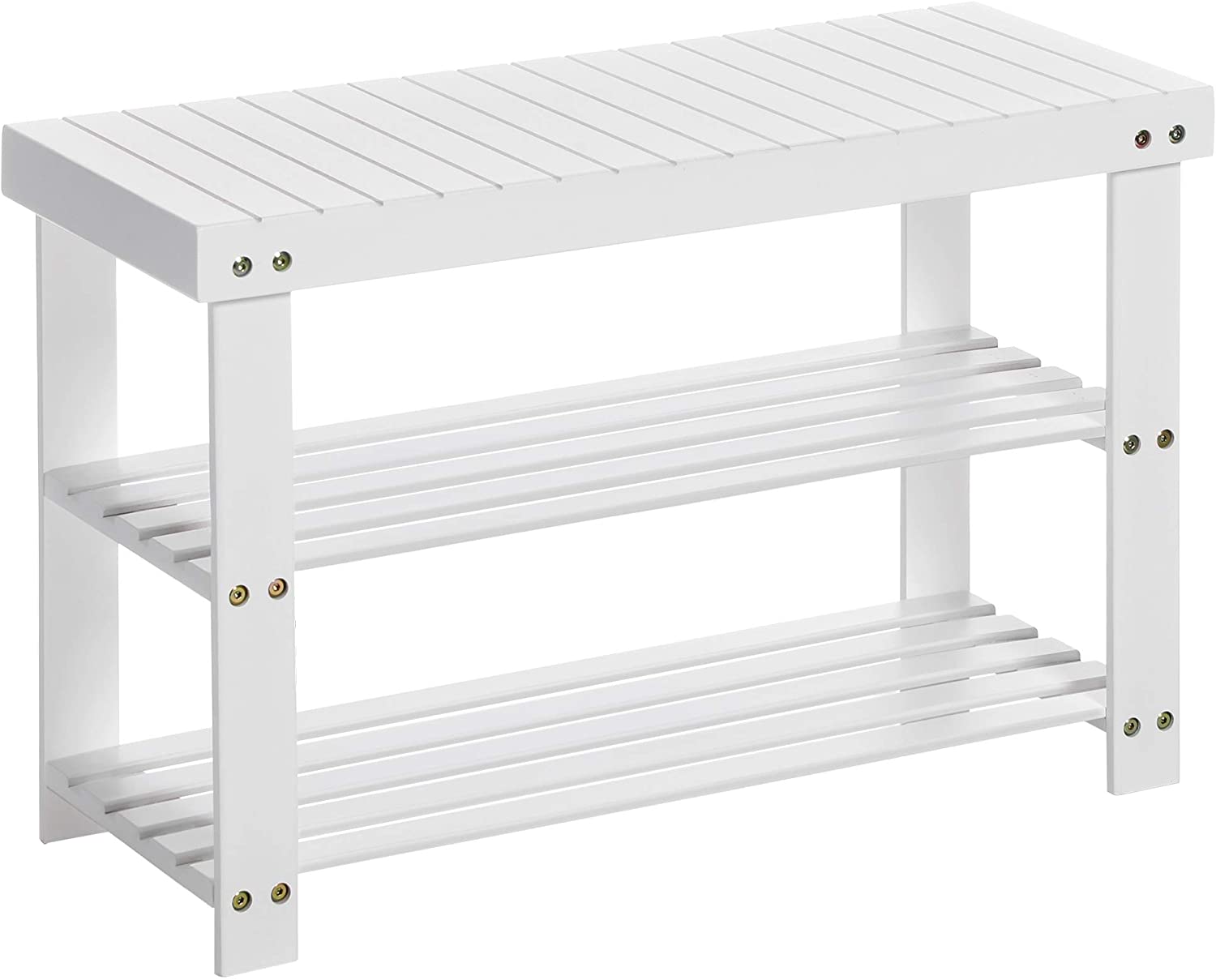 Benches : Shoe Rack Bench,3-Tier Bamboo Shoe Organizer,Storage Shelf Holds