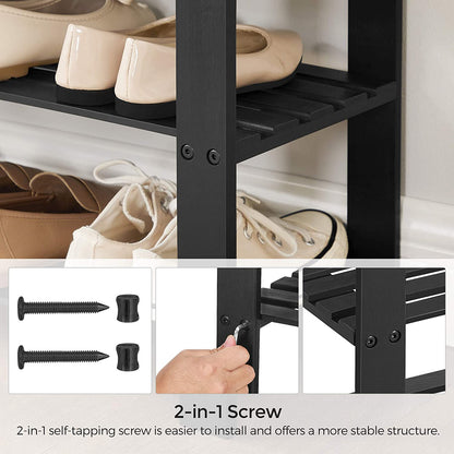 Benches : Shoe Rack Bench,3-Tier Bamboo Shoe Organizer,Storage Shelf Holds