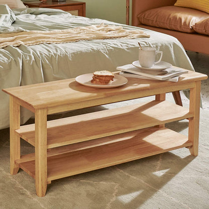 Benches : Storage Bench Wooden Shoe Bench Simple Style Wood