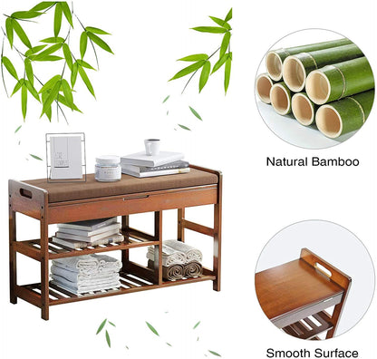Benches  Storage Shelf with Cushion for Boots, Modern Stool for Bedroom Living Room