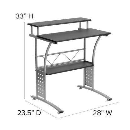Computer Table: Black 28'' Computer Desk