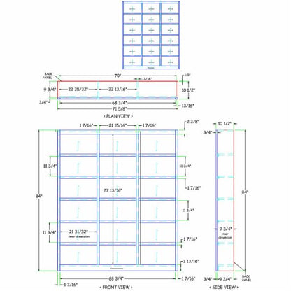 BookCase: Orinto 15 Shelf Wall Storage Bookcase