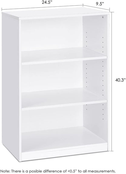 Bookshelf: 3-Tier Adjustable Shelf