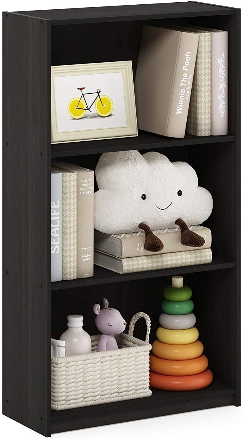Bookshelf: 3-Tier Bookcase Storage Shelves