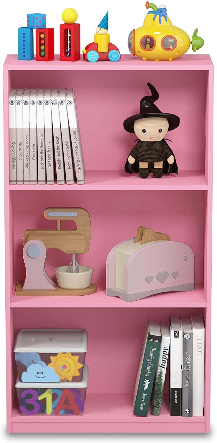 Bookshelf: 3-Tier Bookcase Storage Shelves