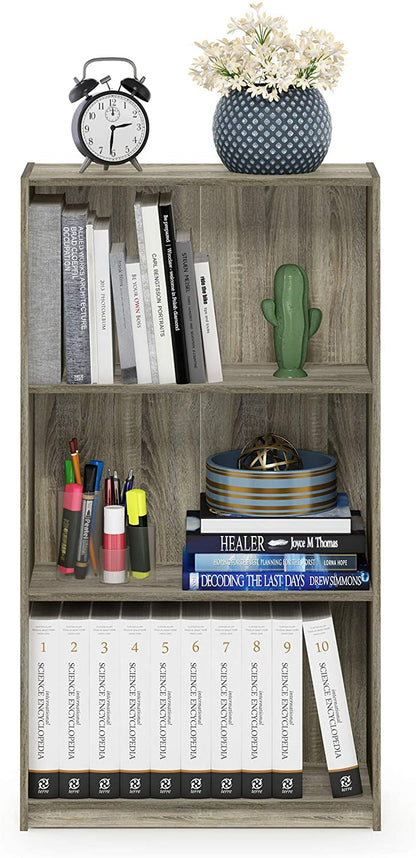 Bookshelf: 3-Tier Bookcase Storage Shelves