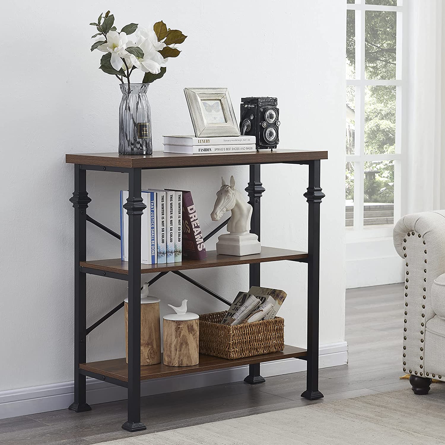 Bookshelf: 3-Tier Standing Storage Shelves