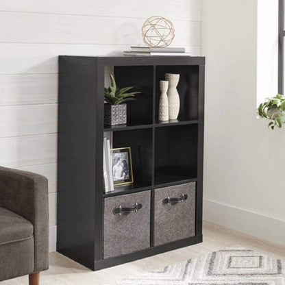 Bookshelf: 4-Cube Storage Cabinet Organizer 