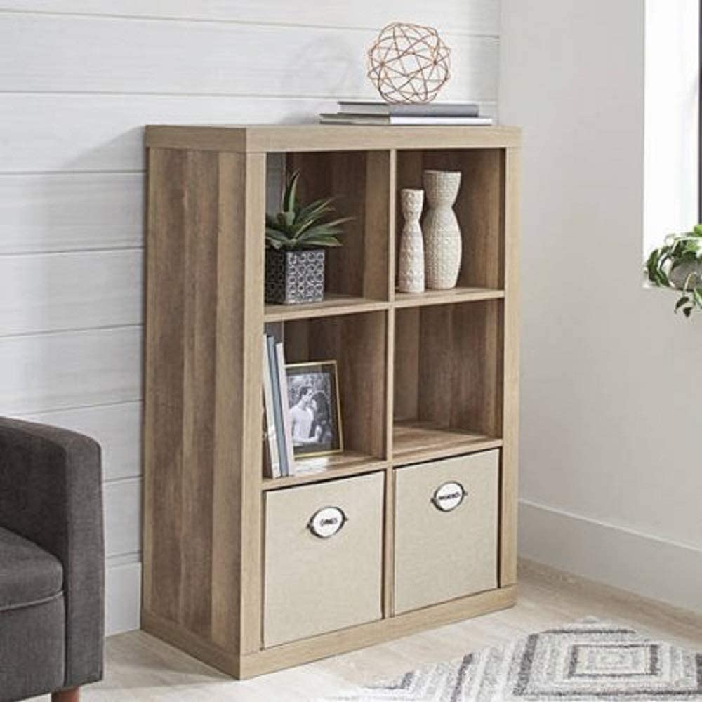 Bookshelf: 4-Cube Storage Cabinet Organizer 
