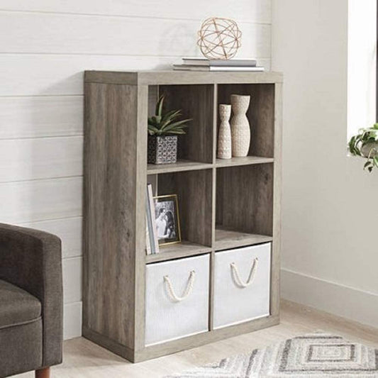 Bookshelf: 4-Cube Storage Cabinet Organizer 