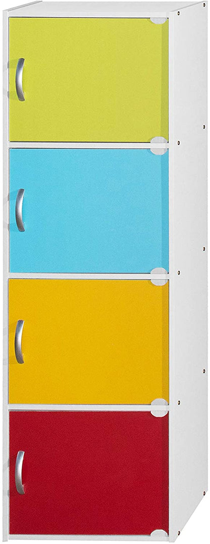 Bookshelf: 4-Shelf Bookcase Cabinet