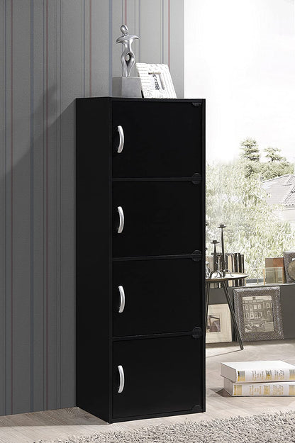 Bookshelf: 4-Shelf Bookcase Cabinet