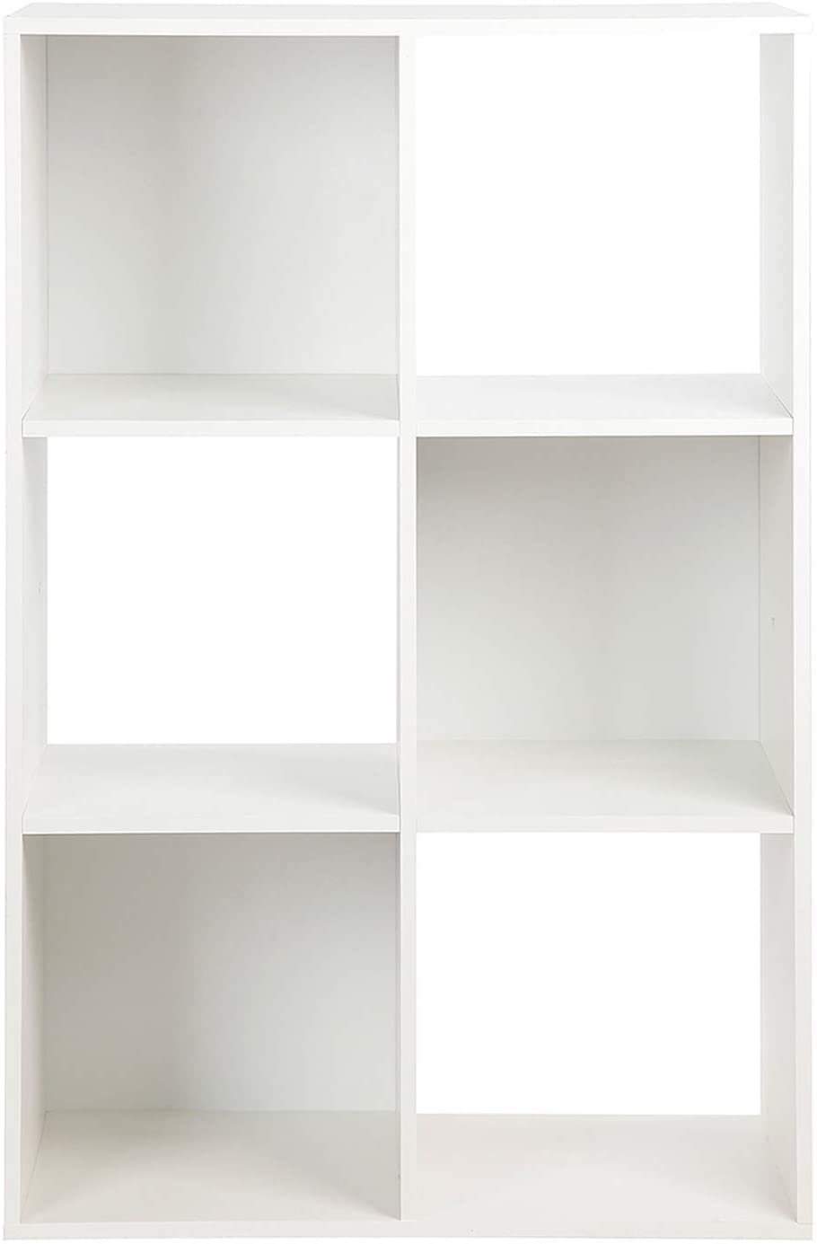 Bookshelf: 6 Tier Wooden Storage Cubes, Closet Cabinet Bookcase