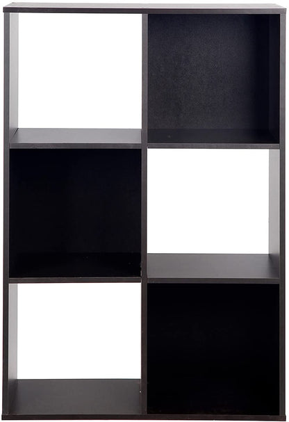 Bookshelf: 6 Tier Wooden Storage Cubes, Closet Cabinet Bookcase