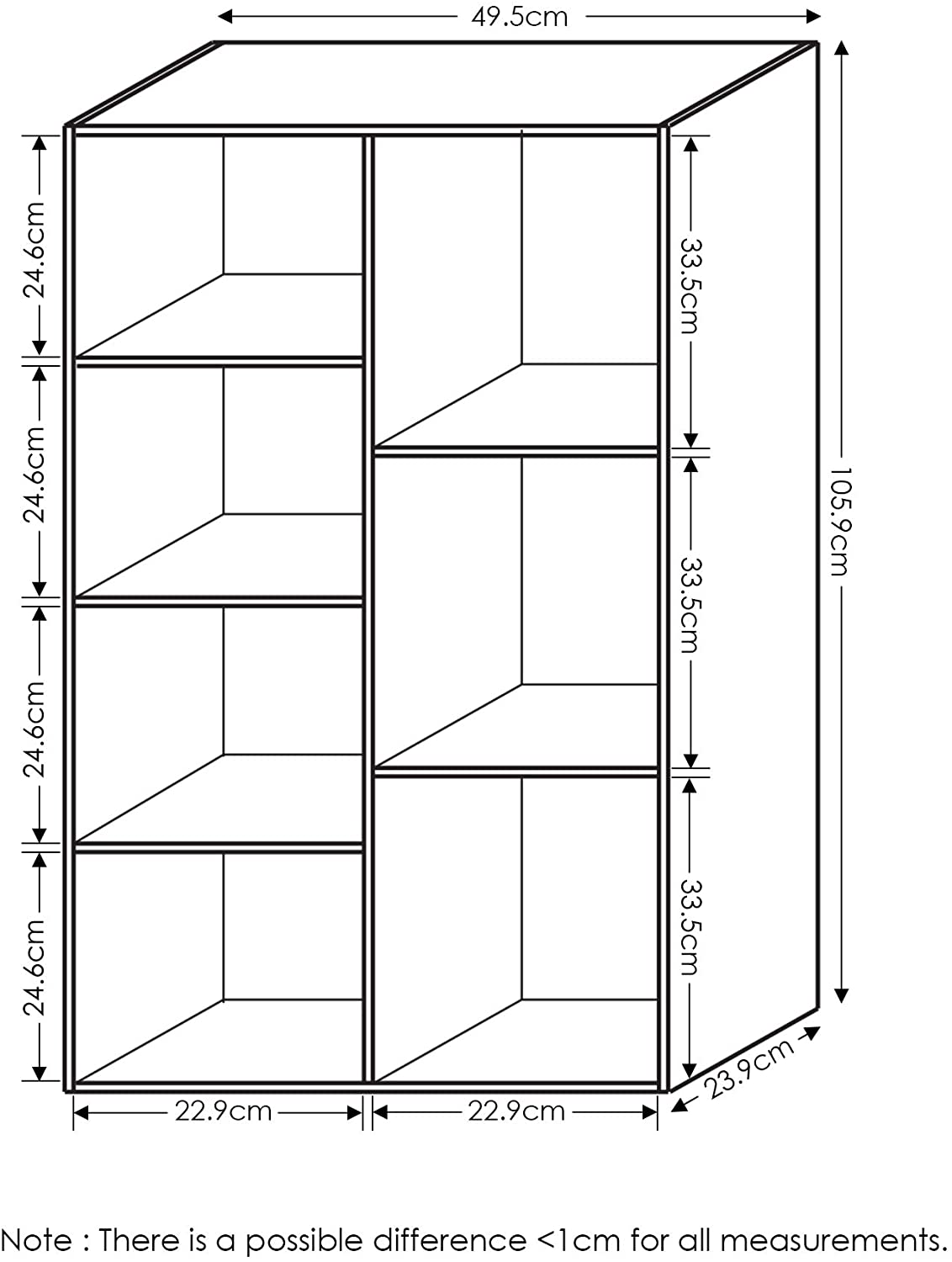 Bookshelf: 7-Cube Reversible Open Shelf, White/Pink 