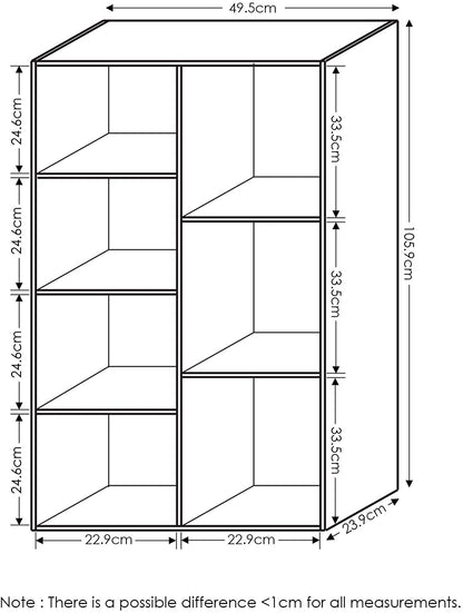 Bookshelf: 7-Cube Reversible Open Shelf, White/Pink 