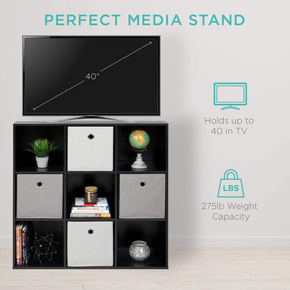 Bookshelf: 9-Cube Storage Shelf Organizer Bookshelf 