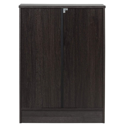 Bookshelf Black Wide 3-Shelf Bookcase