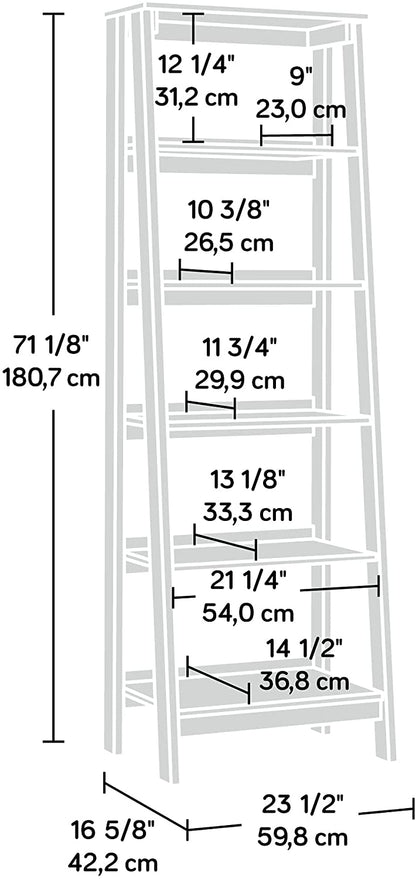 Bookshelf: Ladder Shaped 5-Shelf Bookcase