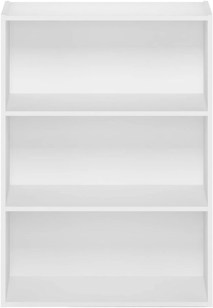 Bookshelf: Plain White 3-Tier Open Shelf Bookcase