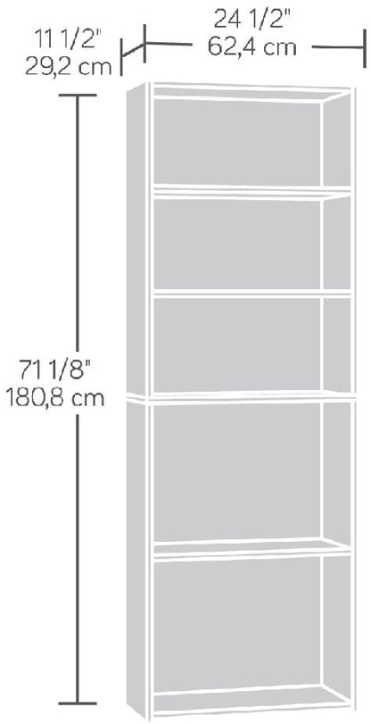 Bookshelf: Soft White finish 5-Shelf Bookcase 