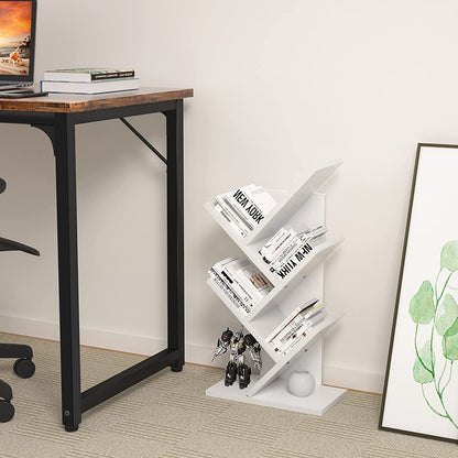 Bookshelf: Tree Bookshelf, 4-Tier Book Storage Organizer Shelves