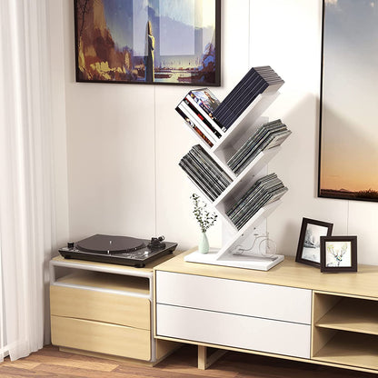 Bookshelf: Tree Bookshelf, 4-Tier Book Storage Organizer Shelves