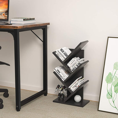 Bookshelf: Tree Bookshelf, 4-Tier Book Storage Organizer Shelves