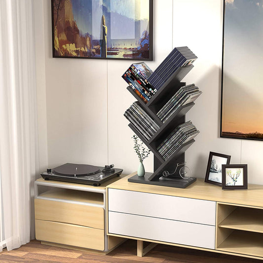 Bookshelf: Tree Bookshelf, 4-Tier Book Storage Organizer Shelves