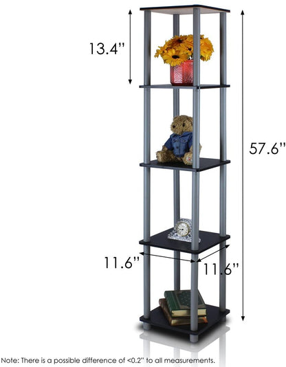 Bookshelf: Turn-N-Tube 5-Tier Corner Square Rack Display Shelf