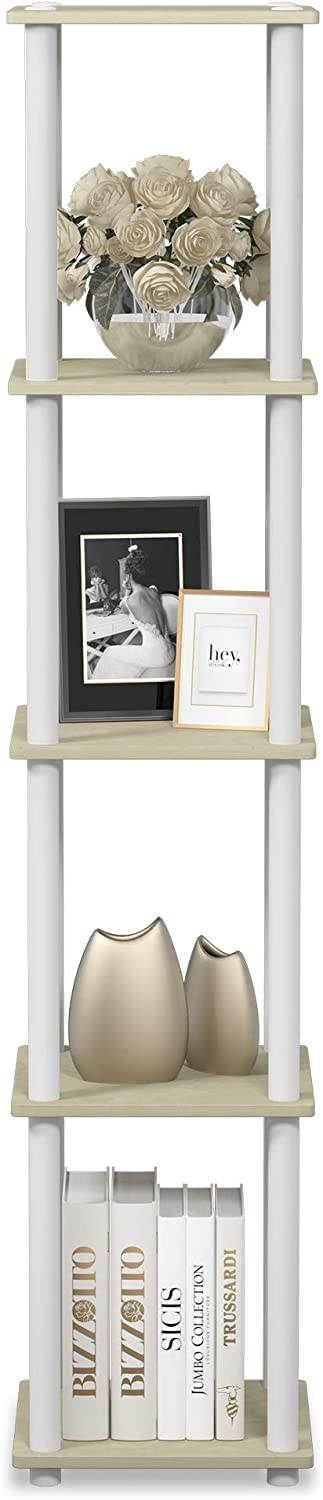 Bookshelf: Turn-N-Tube 5-Tier Corner Square Rack Display Shelf