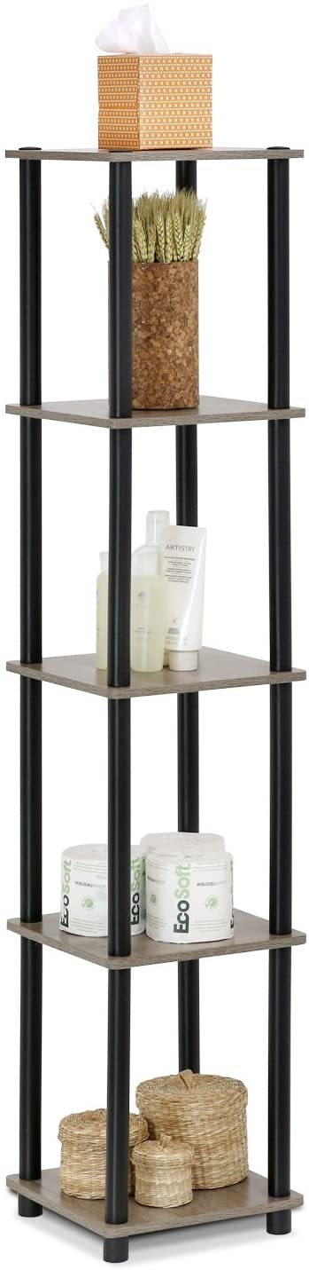 Bookshelf: Turn-N-Tube 5-Tier Corner Square Rack Display Shelf