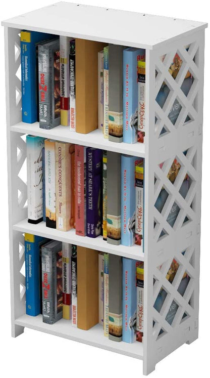 Bookshelf: White 3 Tier Kids Small Bookshelf