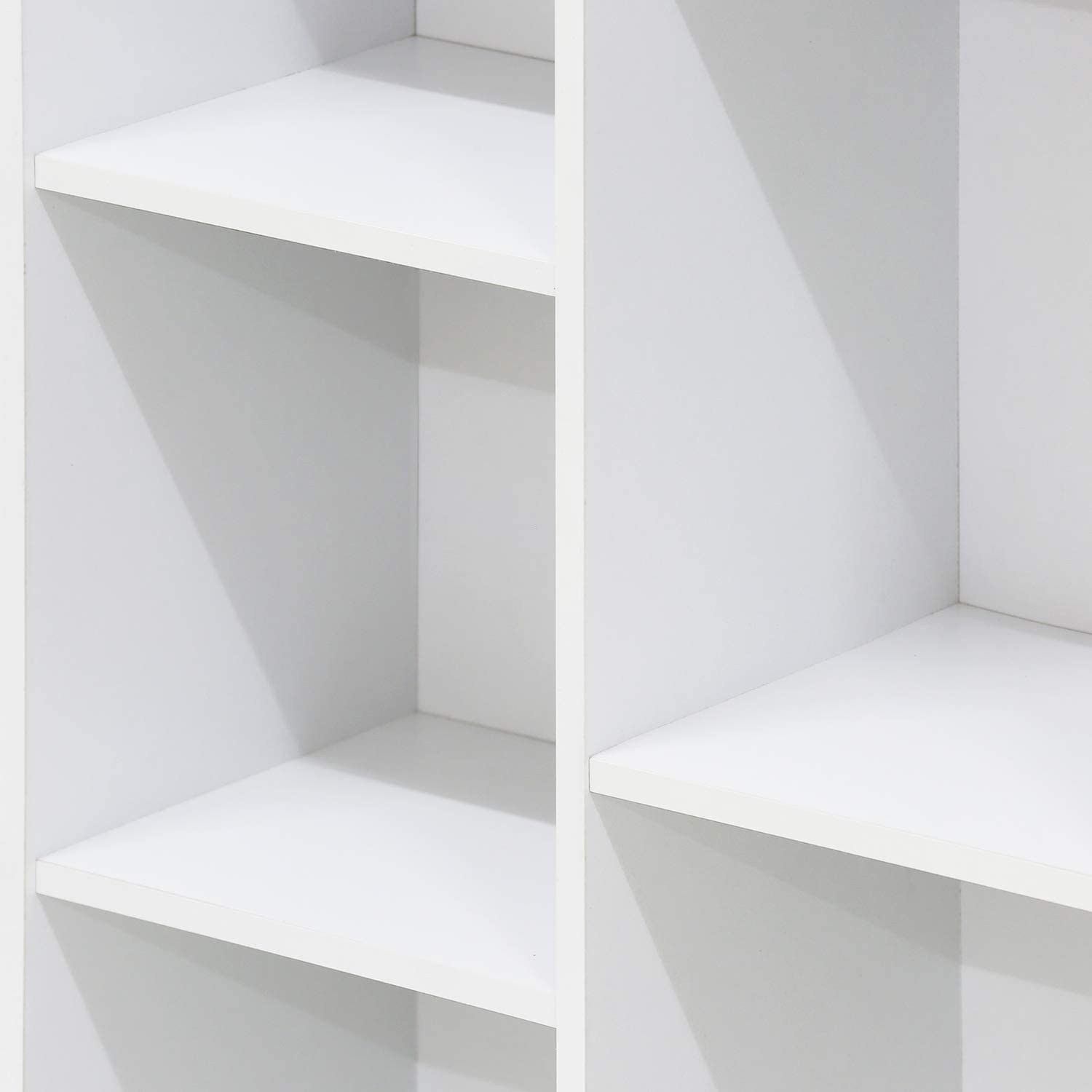 Bookshelf: White 5-Cube Open Shelf