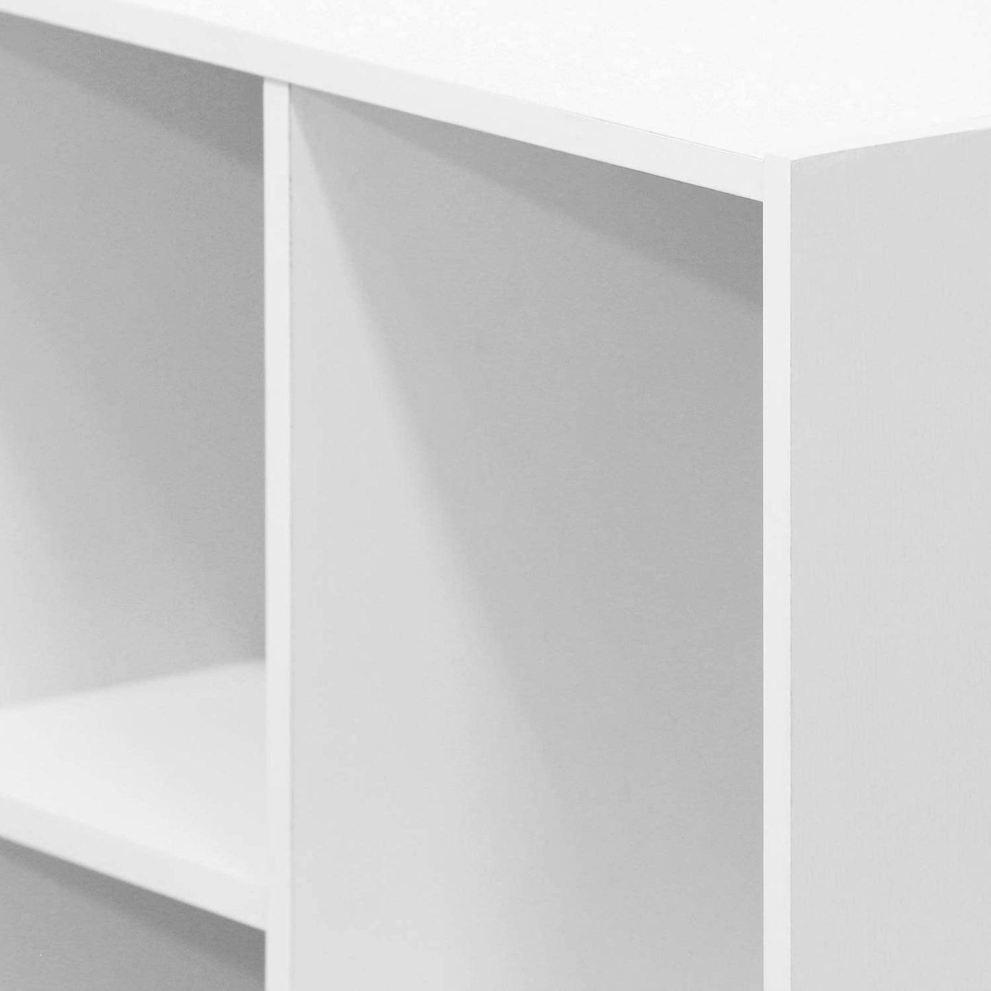 Bookshelf: White 5-Cube Open Shelf