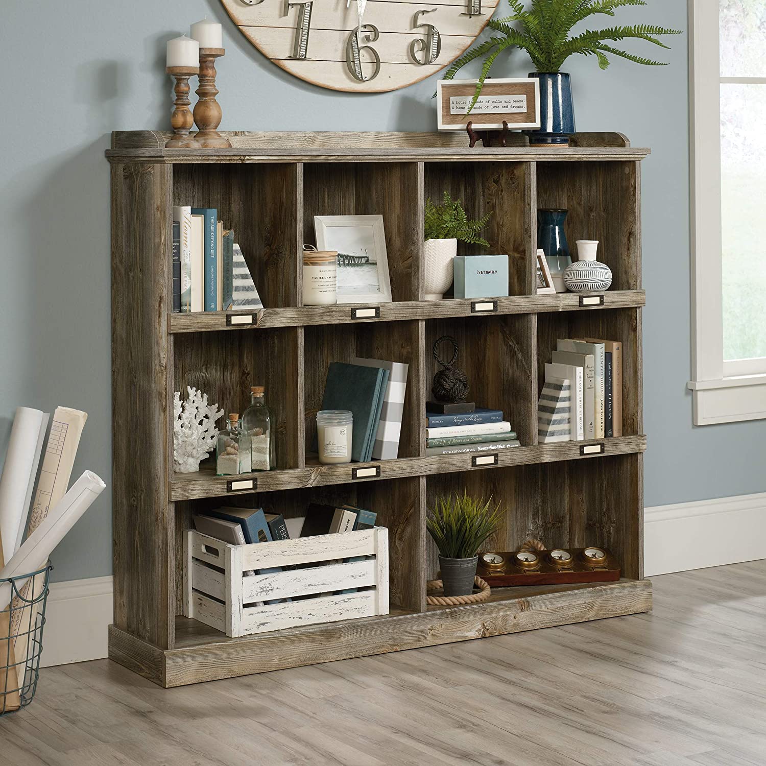 Bookshelf: Wooden Oak Finish Bookcase