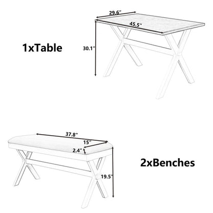 Breakfast Table: 4 Seater Wooden Dining Set