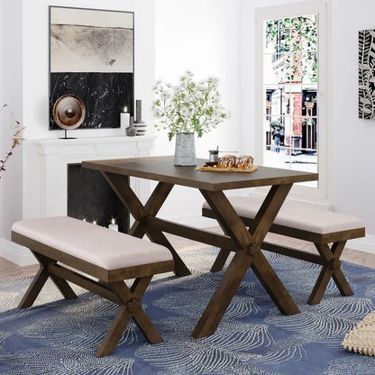 Breakfast Table: 4 Seater Wooden Dining Set