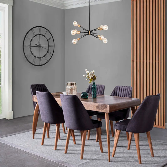 Breakfast Table: 6 Seater Wooden Dining Set