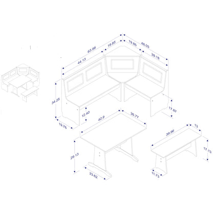 Breakfast Table: Breakfast Nook Dining Set